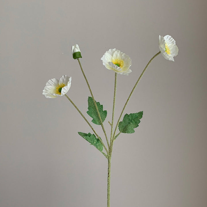 Lifelike Artificial Poppy Stem Arrangement