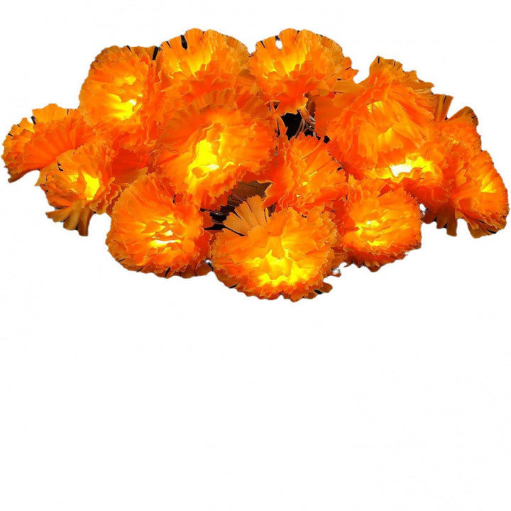 LED Marigold String Lights Decorative Garland for Shelves and Altars