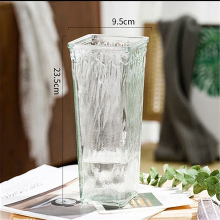Textured Tall Glass Vase