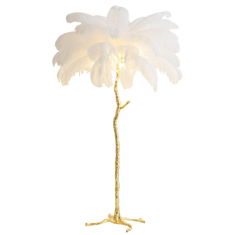 Tropical inspired floor lamp