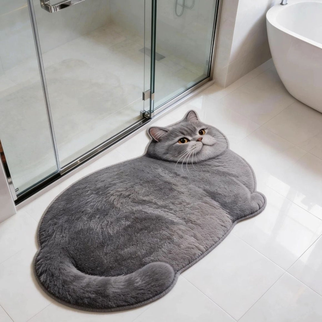 Cat-Shaped Bath Mat