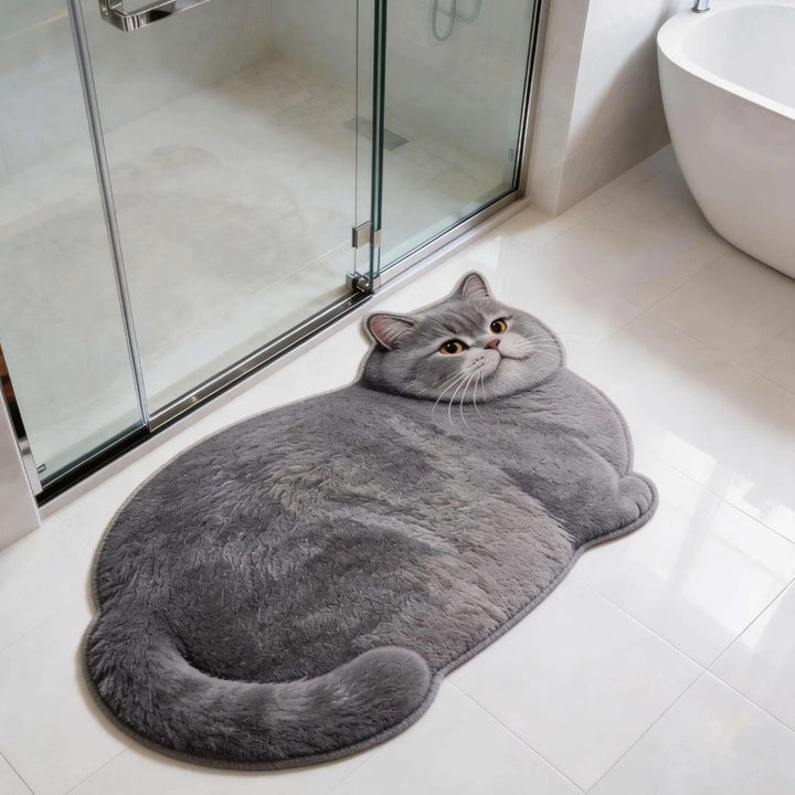 Cat-Shaped Bath Mat
