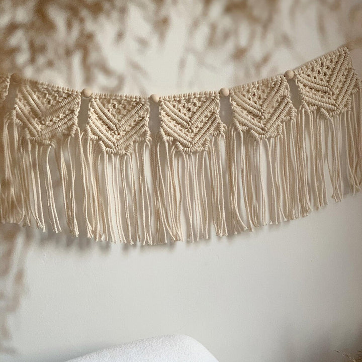 Macrame Wall Hanging Tapestry with Decorative Fringe