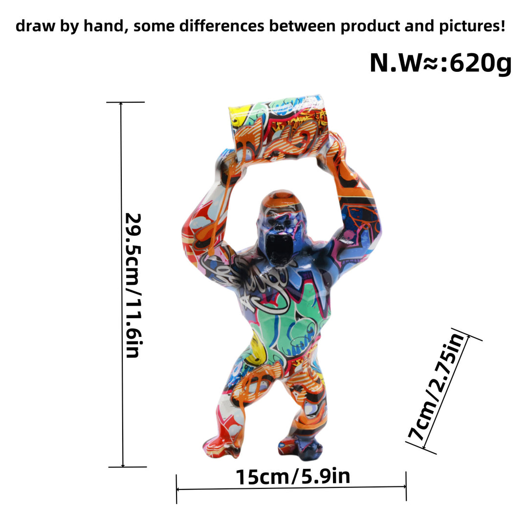Artistic Gorilla Sculpture
