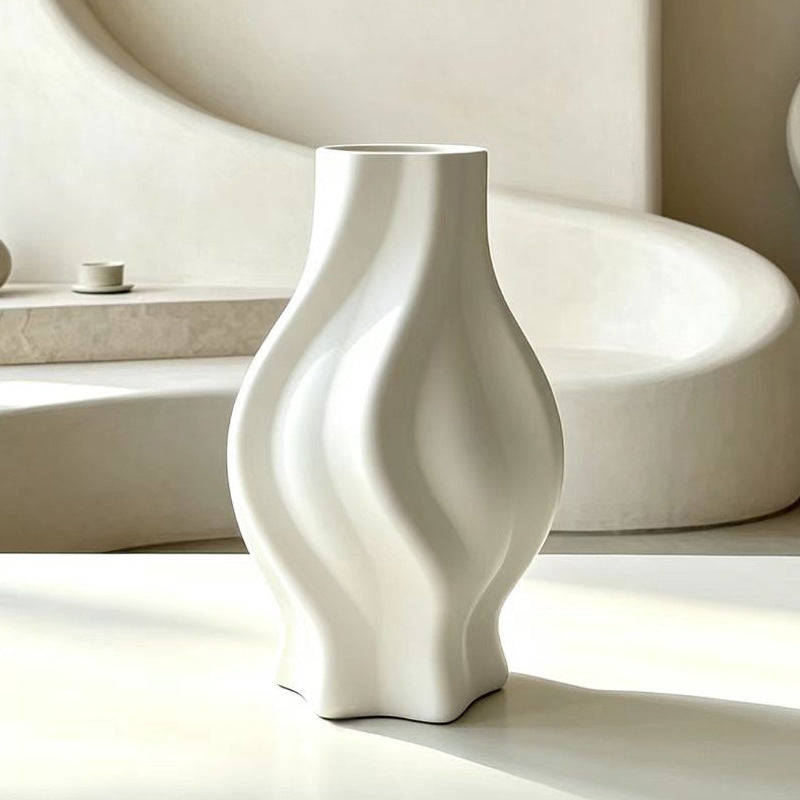 Wave-Designed Decorative Vase
