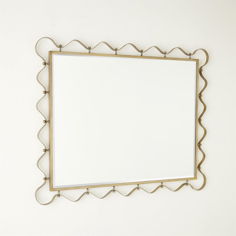 Decorative Wall Mirror With Wavy Edge