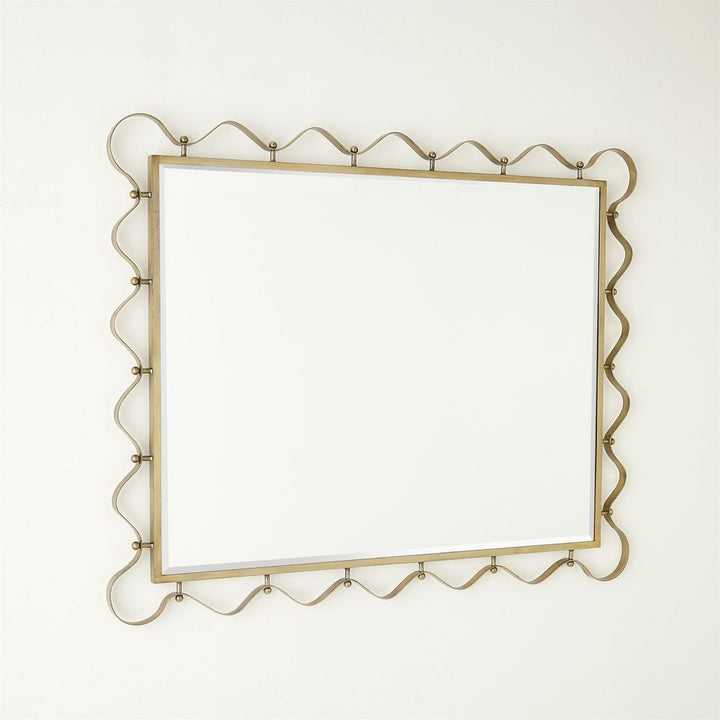 Decorative Wall Mirror With Wavy Edge
