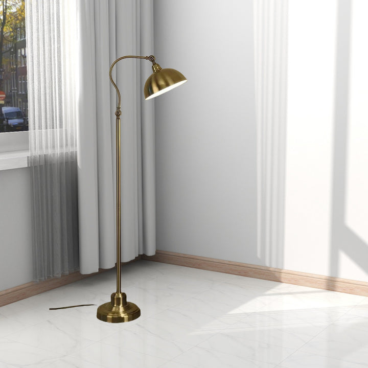Adjustable brass reading light