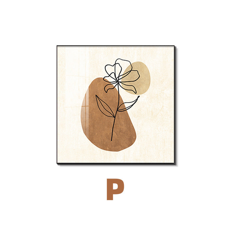 Framed Abstract Botanical Line Art Print