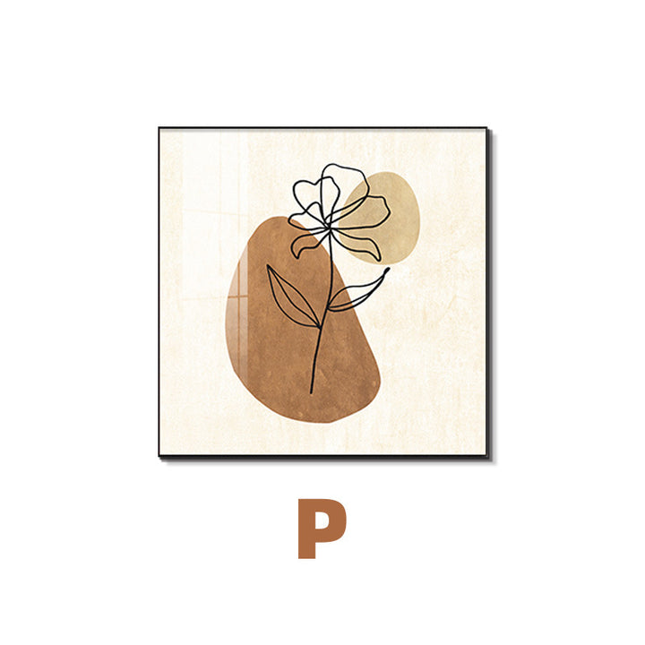 Framed Abstract Botanical Line Art Print