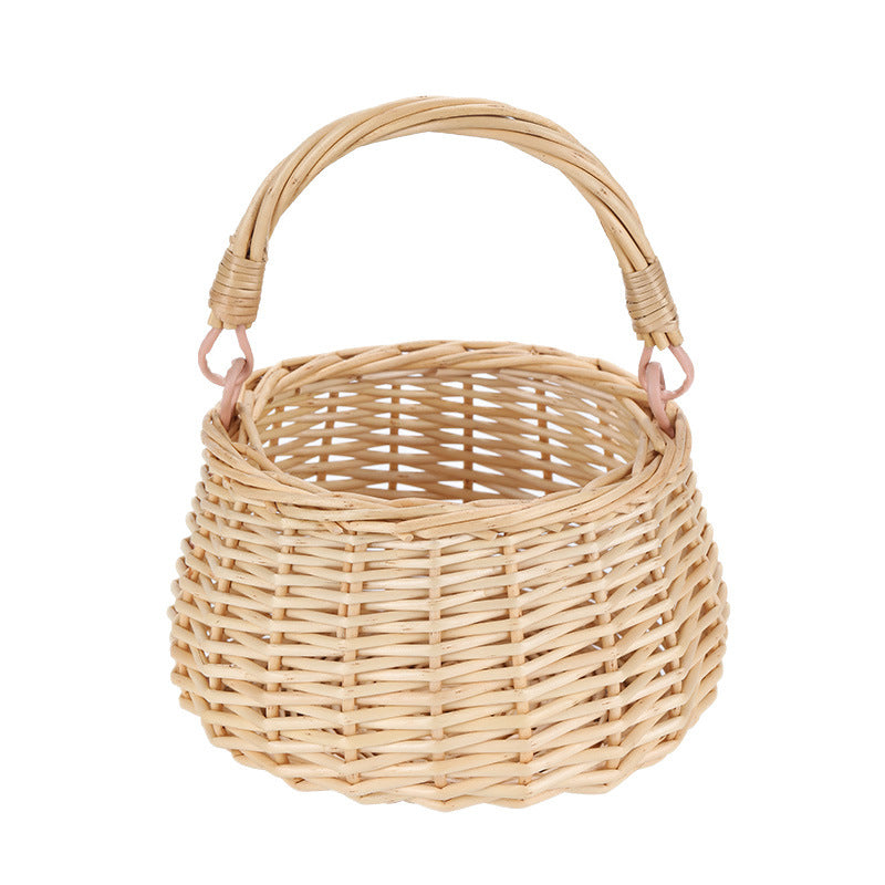 Handcrafted basket made of natural wicker