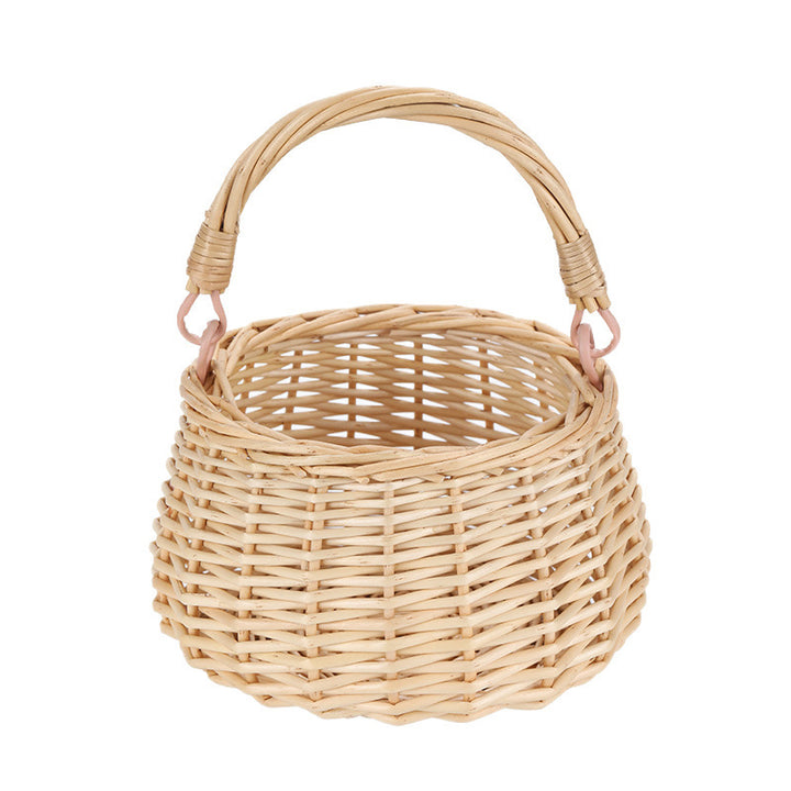 Handcrafted basket made of natural wicker