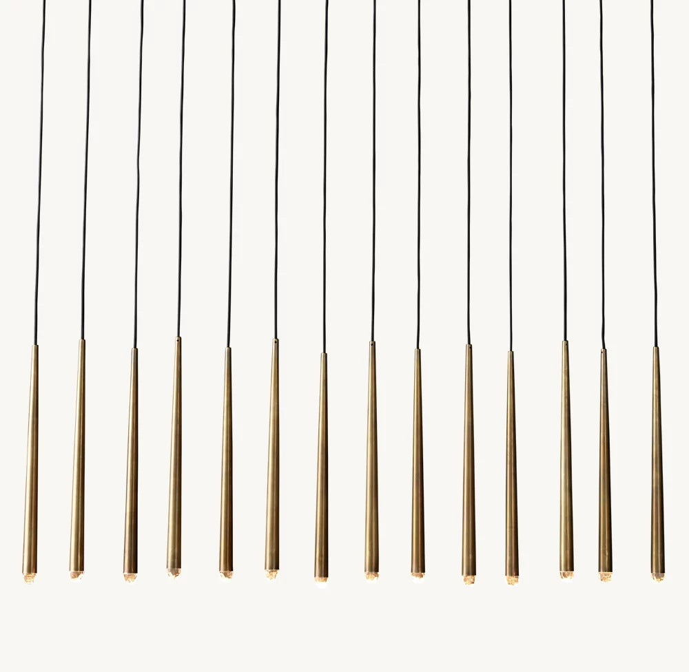 Hanging pipe pendant light