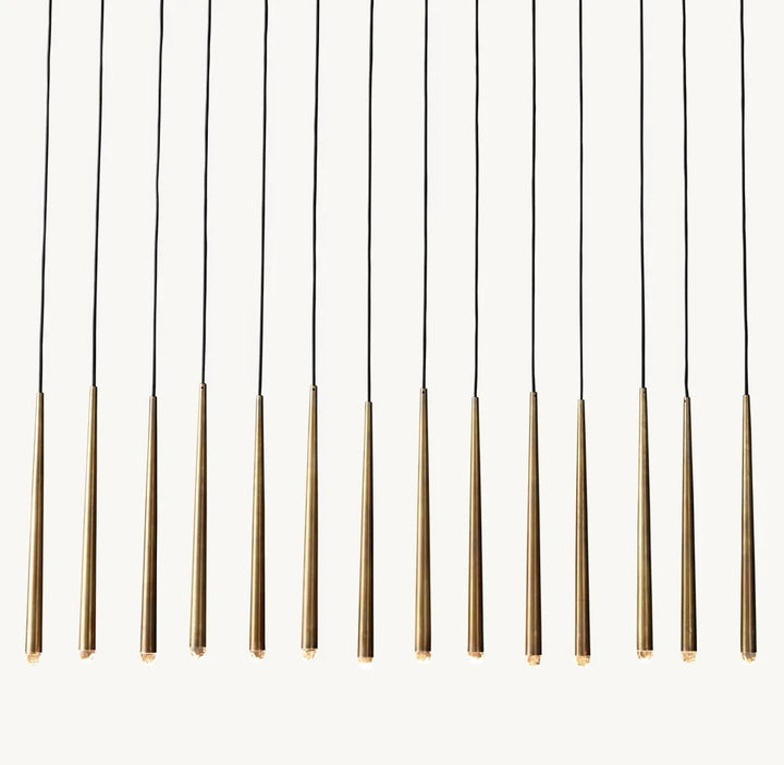 Hanging pipe pendant light