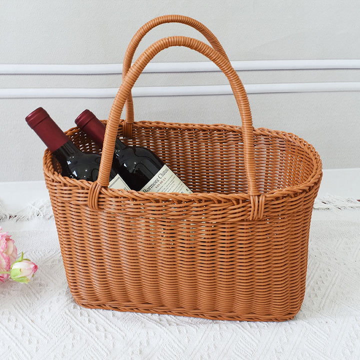 Woven Rattan Storage Basket