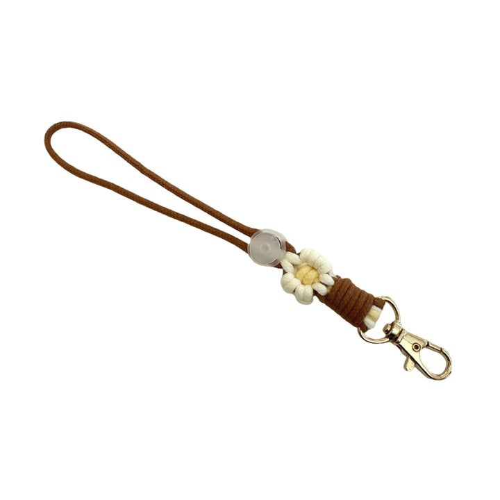 Floral Macrame Keychain Holder