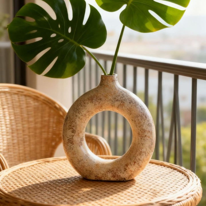 Abstract Decorative Ring Vase