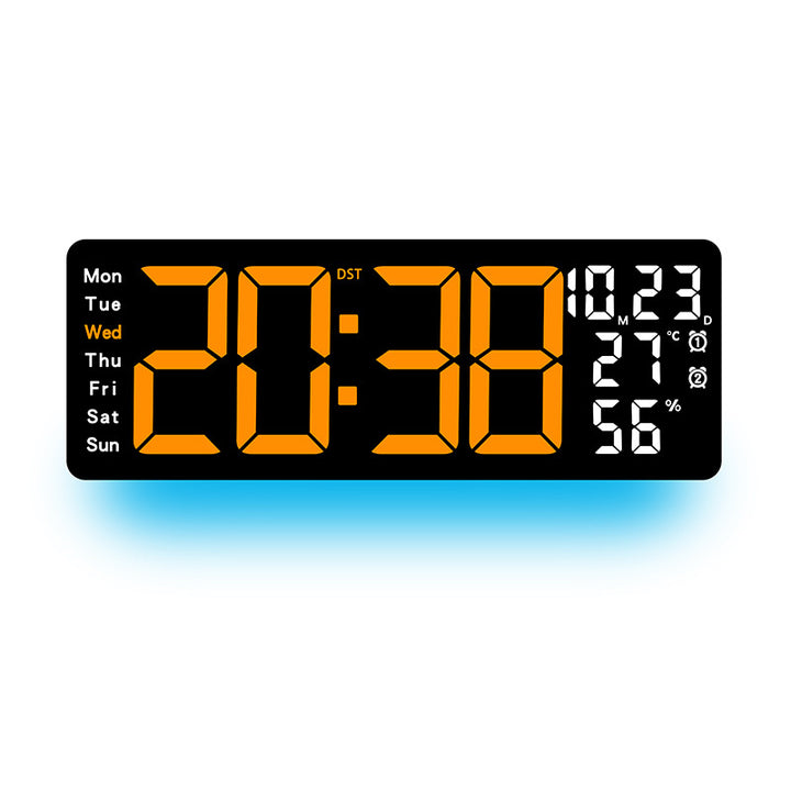 Digital Multi-Function Alarm Clock with Color LED Display