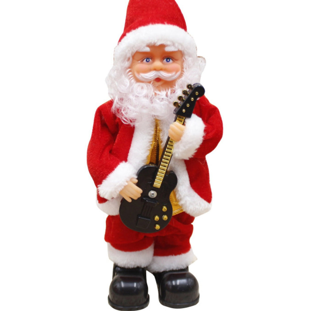 Cute Santa Claus with Christmas greeting sign