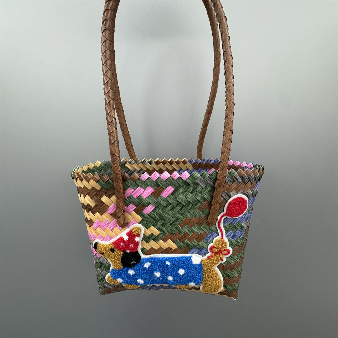 Playful and Handmade Basket Bag