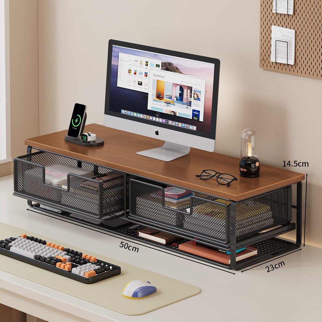 Multi-Function Desk Organizer with Mesh Storage Boxes