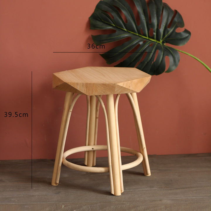 Modern stool made of solid wood