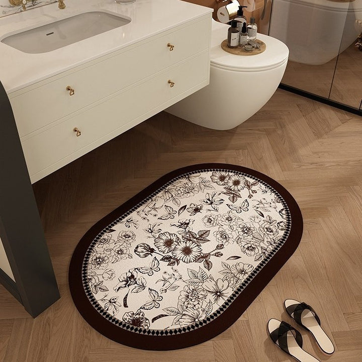 Decorative Oval Bath Mat
