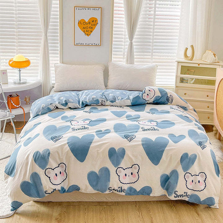 Playful Heart Pattern Duvet Cover Set