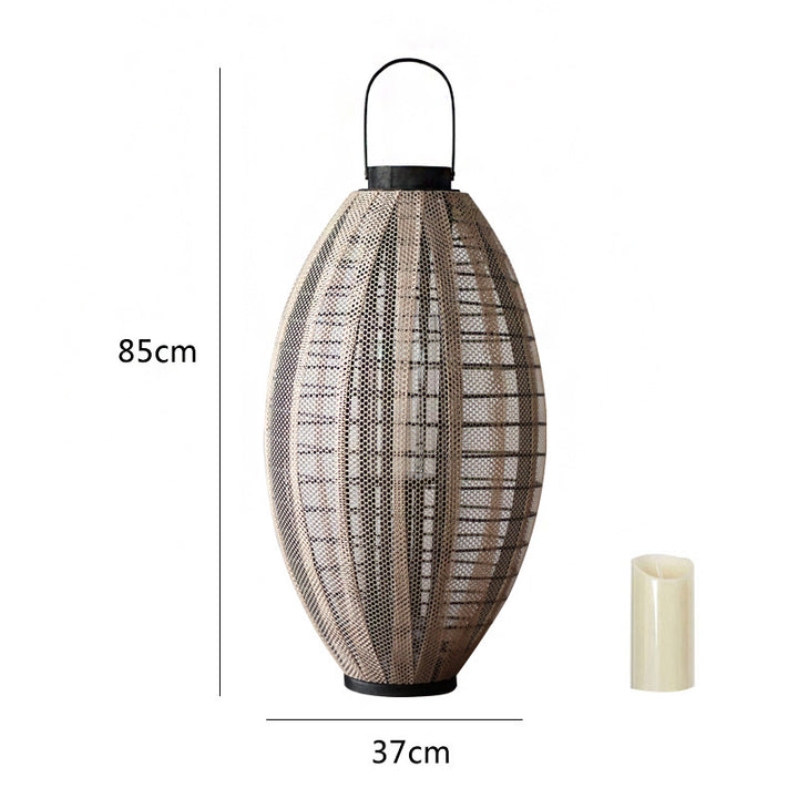 Elegant lantern with metal grid
