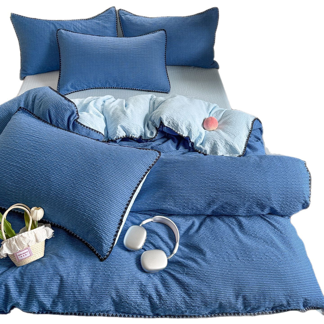 Striped Patchwork Quilt Set