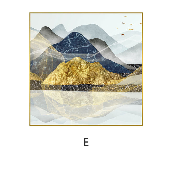 Framed Abstract Mountain Artwork