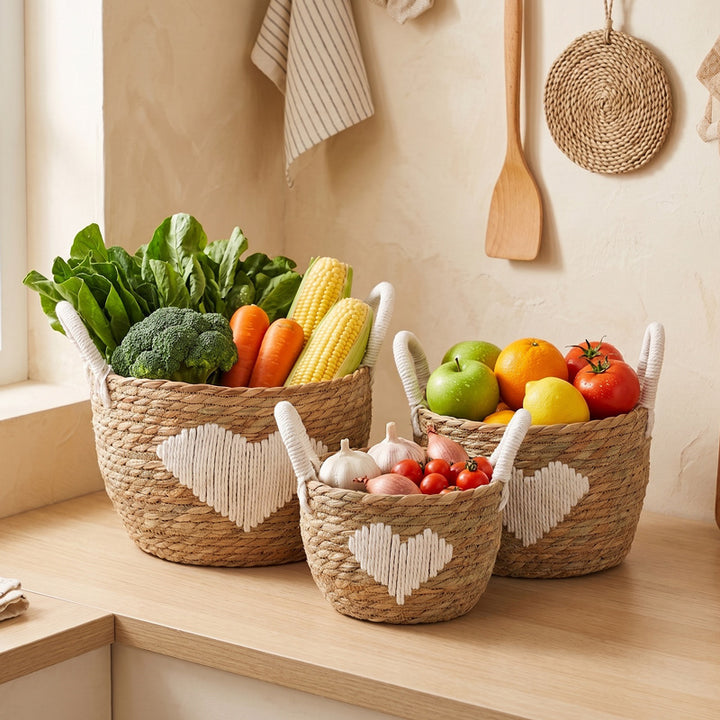 Braided storage basket