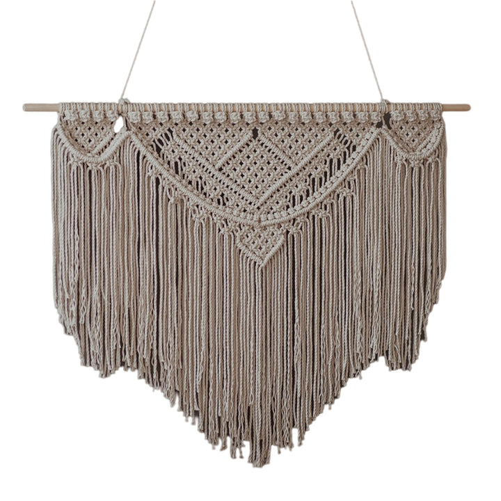 Macrame Wall Tapestry with Artistic Fringes