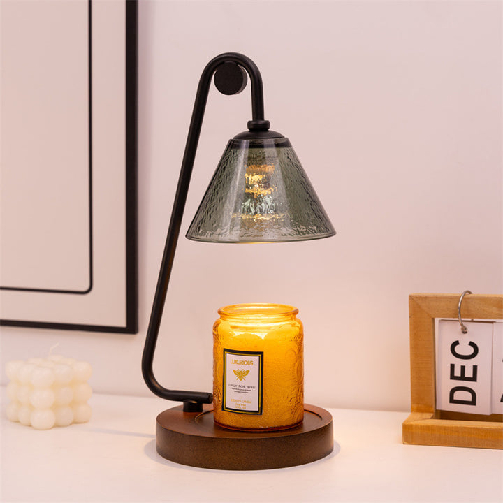Industrial Style Glass Table Lamp
