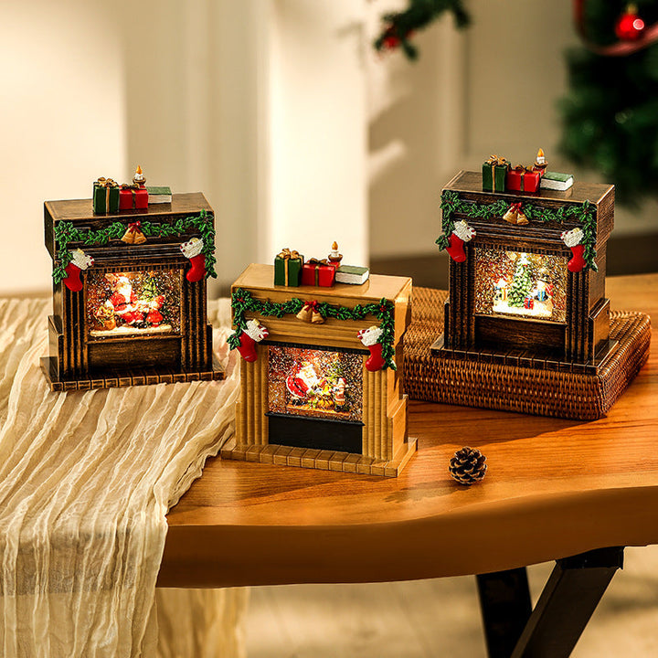 Decorative Christmas Romance Fireplace Figure