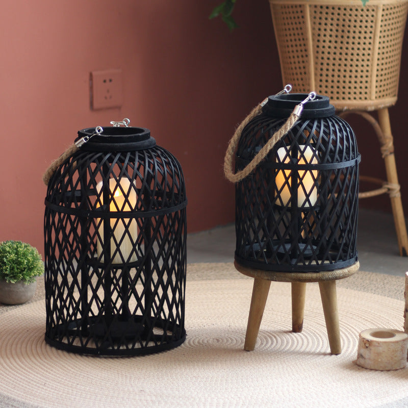 Decorative lantern made of braided material