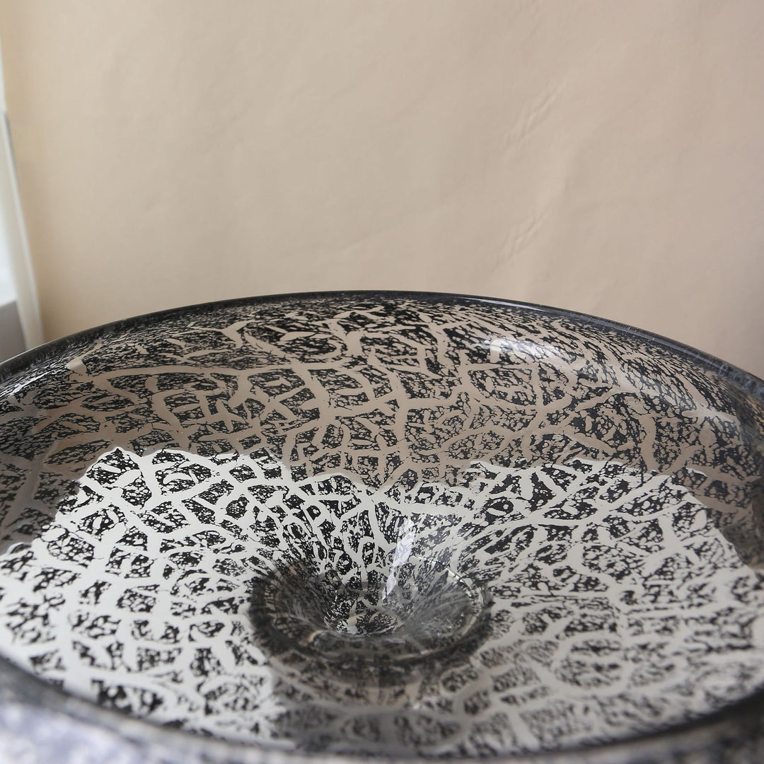 Sculptural Wavy Ruffled-Edge Centerpiece Glass