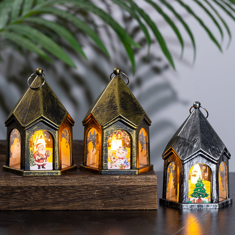 LED Christmas lantern with nostalgic design