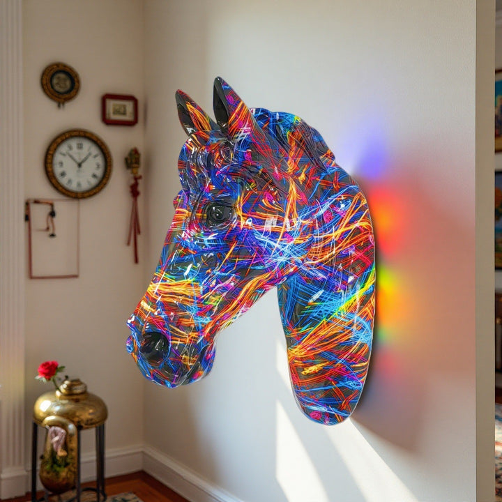 Decorative horse head sculpture