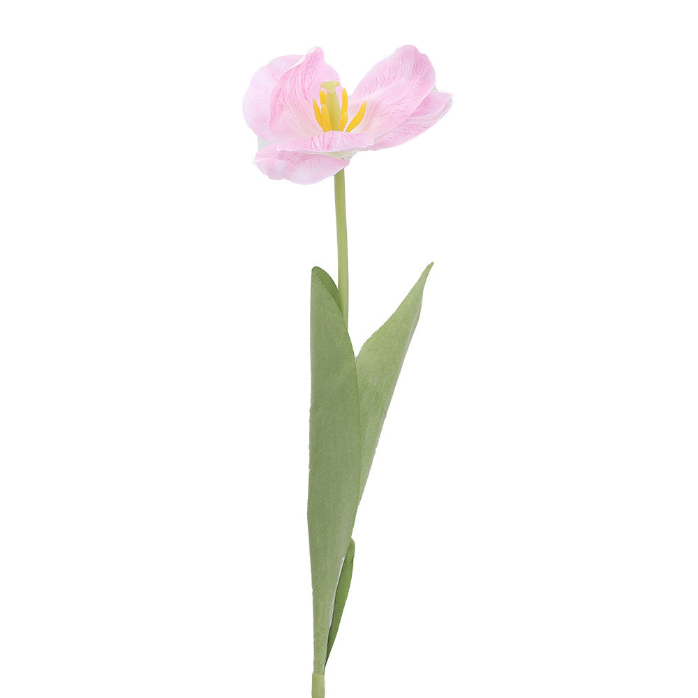 Artificial tulip blossom with detailed petals