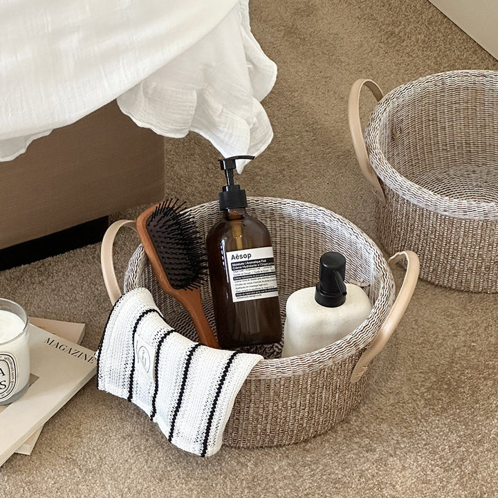 Woven Bathroom Storage Basket