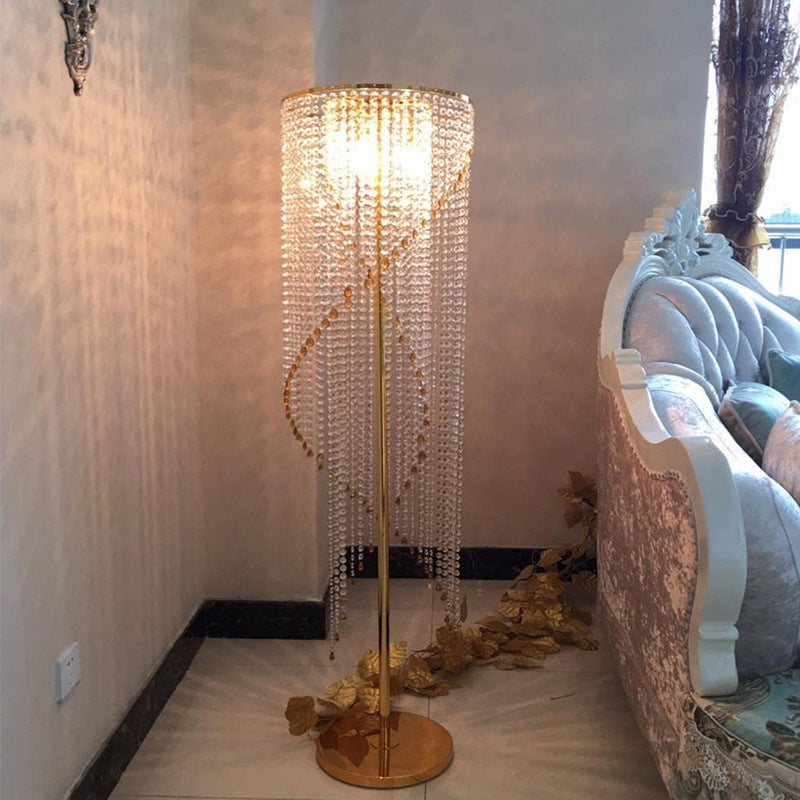 Elegant Crystal Bead Floor Lamp