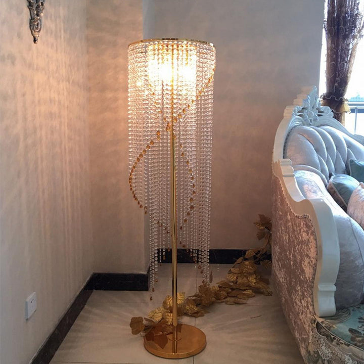 Elegant Crystal Bead Floor Lamp