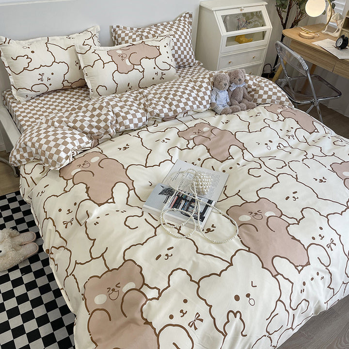Playful Cartoon-Themed Bedding Ensemble