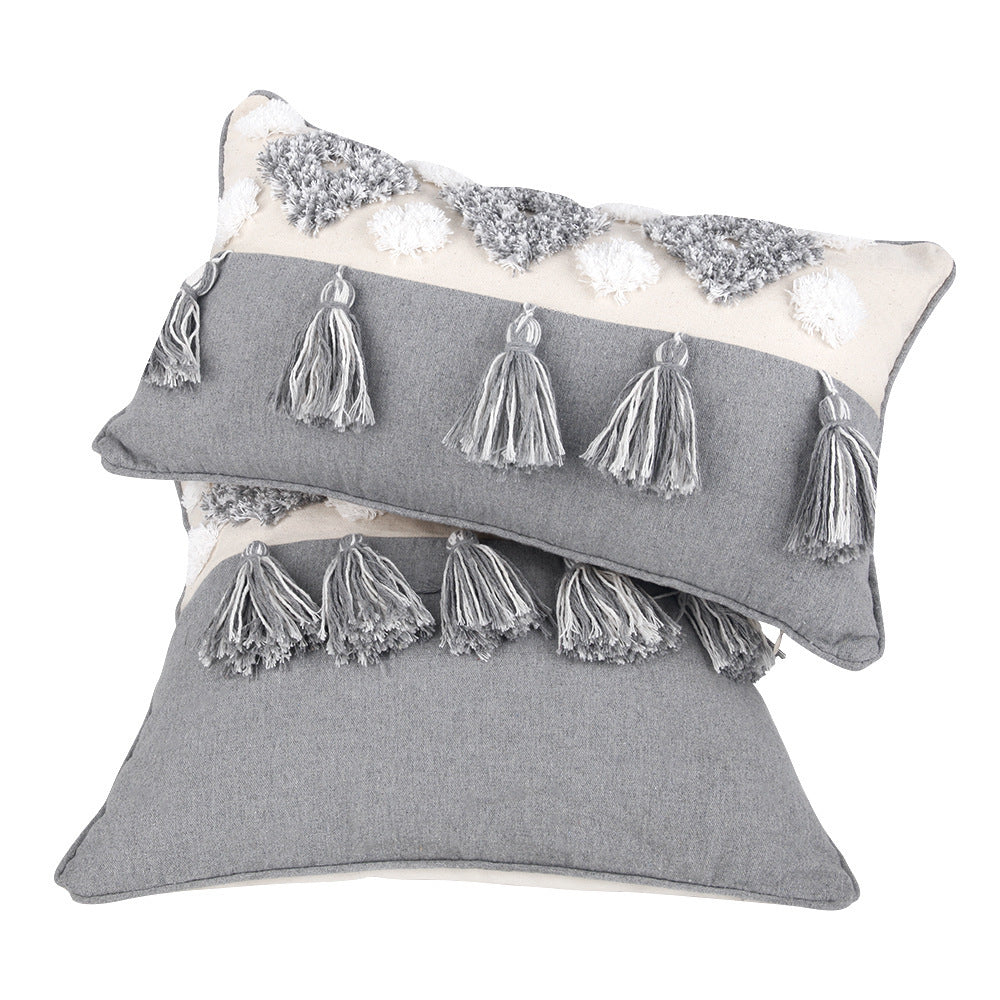 Bohemian Tassel Decorative Throw Pillow