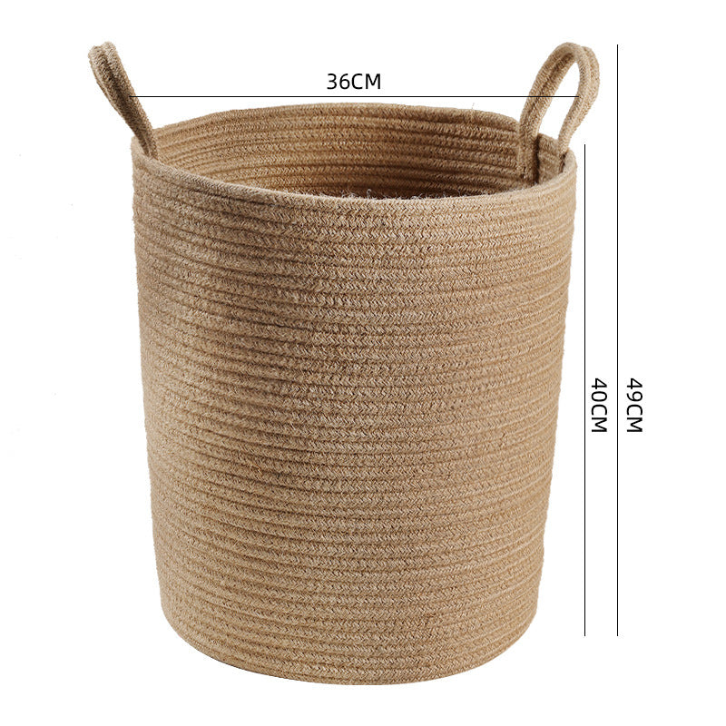 Manufactured Natural Fiber Storage Basket