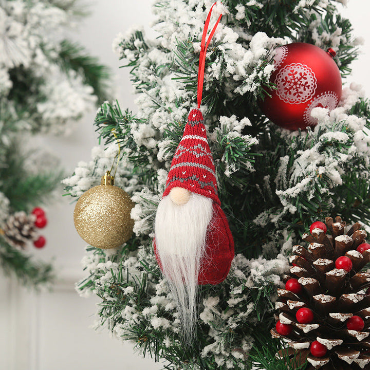 Cute Christmas tree decoration in gnome design