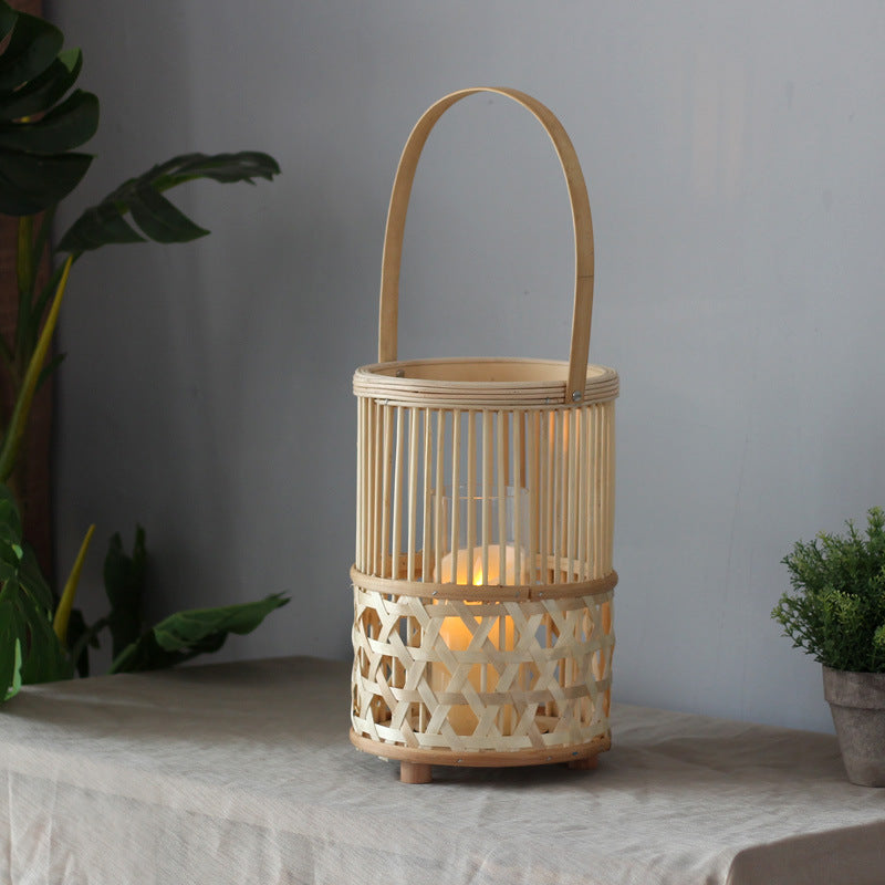 Handcrafted lantern made of rattan