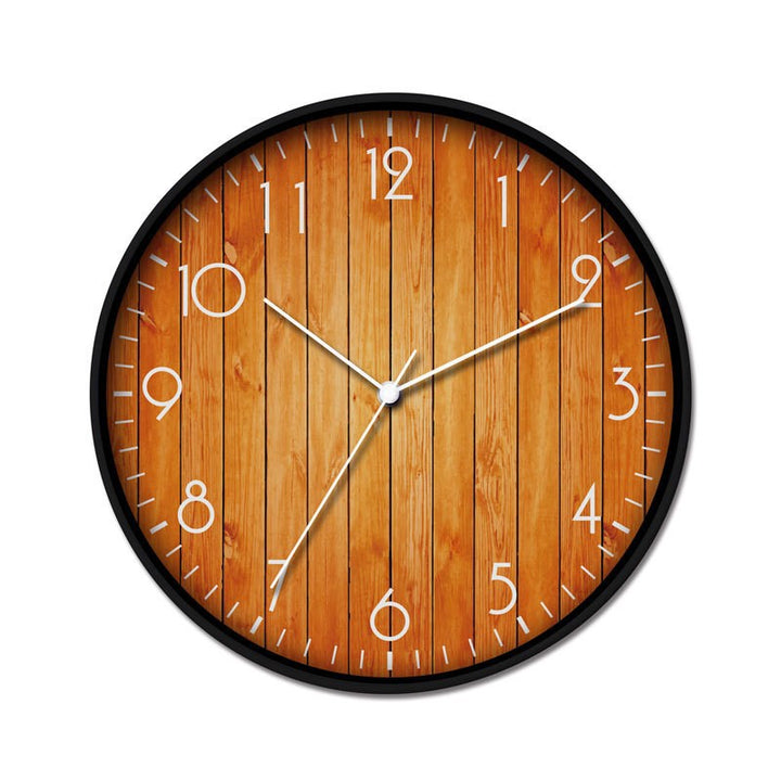 Wall clock with wood look