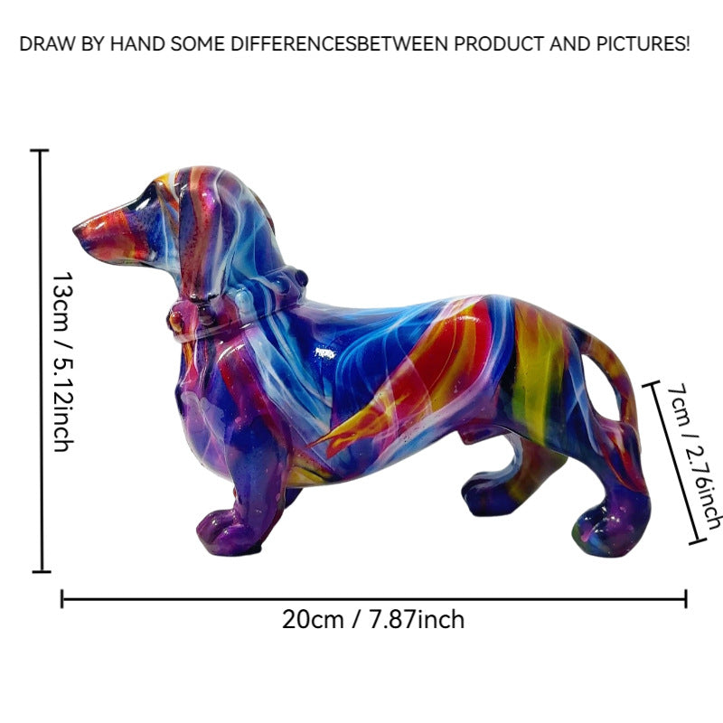 Creative decorative figure of a dachshund